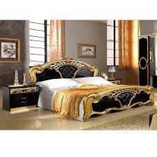 Black and gold bedroom set. Luxury Carved Designer Bedroom Set Golden Bedroom Furniture Black Gold Classic Wooden King Size Bed View Bedroom Furniture Set Dst Exports Product Details From D S T Exports On Alibaba Com