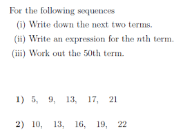 Replace n with the term number given in the question. The Nth Term Of A Sequence Worksheet With Solutions A Worksheet On Finding The Nth Term Persuasive Writing Prompts Math Worksheets Word Problem Worksheets