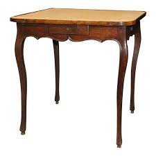19th Century English Traditional Square Card Table French Art Nouveau Furniture Table Art Nouveau Furniture