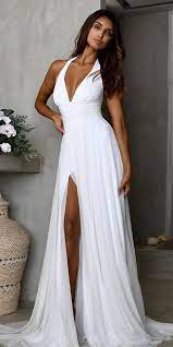 51 Beach Wedding Dresses Perfect For Destination Weddings Backless Wedding Backless Wedding Dress Wedding Dresses Simple