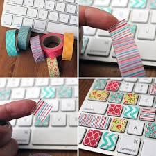 Cool Way To Decorate Your Laptop Keyboard Diy Washi Washi Tape Diy Crafty Diy