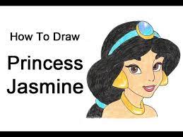 Tighten the shape of belle's face by using the egg shape as a guide. How To Draw Princess Jasmine Aladdin Youtube