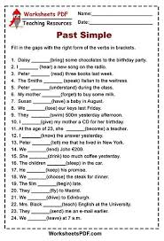 Past Simple Irregular Verbs Worksheets Pdf English Grammar Worksheets Verb Worksheets Tenses English