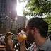 Trillium's beer garden opened today on Boston's Greenway