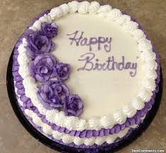 Wishing you were here on your birthday. Friend Happy Birthday Purple Cake Novocom Top