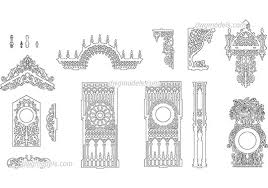 Our cad blocks are available in dwg format, a propriety binary file format used by autocad, that is owned by autodesk, and is used for saving 2d and 3d design data and metadata. Islamic Decorative Patterns Dwg Free Cad Blocks Download
