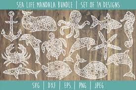 Download Sea Life Mandala Zentangle Bundle Set Of 14 Svg 280410 Svgs Design Bundles