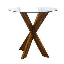 Axel High Top Table Wooden X Base Table With Glass Top Cocktail Table Height Dimensions 42 X 40 High Top Tables Table Table Height
