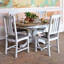 Clermont Grey Painted 110 150cm Round Table And 4 Chairs Including Free Delivery Wooden Dining Tables Dining Table Dining Room Table Makeover