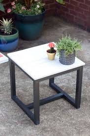 Build a diy modern end table. Diy Outdoor Side Table Pottery Barn Knockoff