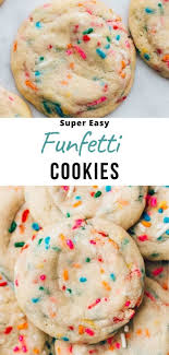 The Best Funfetti Cookies Super Soft Pretty Simple Sweet In 2020 Baking Recipes For Kids Easy Desserts For Kids Dessert Recipes For Kids