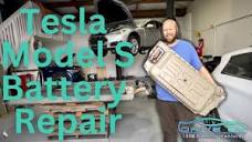 Tesla model S 60kWh Battery repair - YouTube