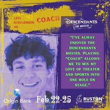 MEET THE CAST ***** Faculty roll call at Auradon Prep! Coach (played by Levi  Stephenson) will lead the Tourney Team to victory and is excited to have a  new and unexpected