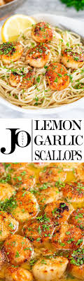 Lemon Garlic Scallops Jo Cooks