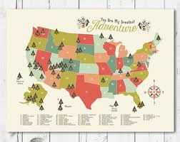 Adventure Awaits Us National Park Map Nursery Kids Print 11 Map Nursery National Parks Map National Park Nursery