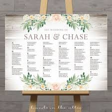Rustic Seating Charts For Weddings Chart Ideas Poster