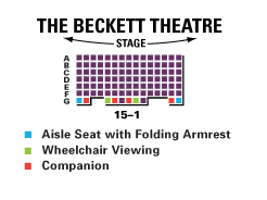 beckett theatre seating chart with ada seats broadway in