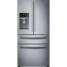 Samsung 28 15 Cu Ft French Door Refrigerator In Stainless Steel Rf28hmedbsr The Home Dep French Door Refrigerator French Doors Stainless Steel Refrigerator