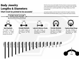 Earring Gauge Actual Size Chart Jewelry Flatheadlake3on3