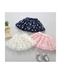 Children Summer Girls New Five Pointed Star Tulle Princess Skirt