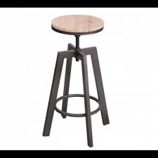 Pour le confort d'utilisation, les pédales sont fixes et servent de repose pieds. Tabouret De Bar Industriel Pas Cher Achat Vente Tabouret De Bar Reglable Dock Urban Living