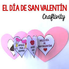 Spanish Valentine S Day El Dia De San Valentin Craftivity Common Phrases Valentine S Cards For Kids Craftivity