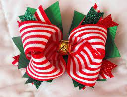 Jingle Bell Christmas Hair Bow Christmas Hair Bows Christmas Bows Christmas Bows Diy