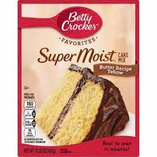 Light and moist lemon cupcakes dusted with powdered sugar or frosted w/ a little cool whip free. Betty Crocker Super Moist Butter Recipe Yellow Cake Mix 15 25 Oz Fred Meyer