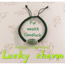 Lucky Charm Dark Green String Bracelet Unisex Design Authentic Jade Shopee Philippines