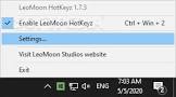 Windows 8 and LeoMoon HotKeyz is a portable hotkey management utility