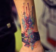 A tattoo that wraps around like a bracelet. 75 Amazing Wrist Tattoos Luvthat