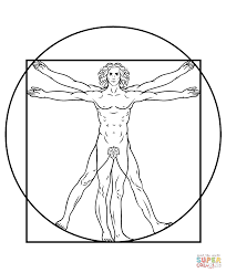 Vitruvian Man By Leonardo Da Vinci Coloring Page Free Printable Coloring Pages Vitruvian Man Vitruvian Man Tattoo Da Vinci Vitruvian Man