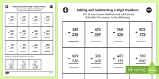 When finished, show a teacher, put the worksheet in your math folder and go onto reflex. Vertical Addition And Subtraction Worksheet Lks2 Maths
