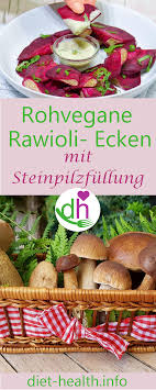 Rezept Mit Nahrstofftabellen Rawioli Ecken Mit Steinpilzfullung Rezept Roh Vegan Rezepte Roh Vegan Rohkost Ernahrung
