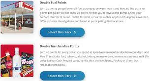 I went to speedway yesterday, september 29, 2014 at 2:51pm to get fuel. Expired Speedway Earn 40 Points Per Dollar On 3rd Party Gift Cards Gc Galore