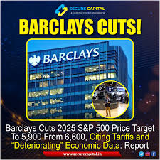 📉 Barclays Cuts S&P 500 Target! 📉 Barclays has slashed its 2025 S&P 500  price target from 6,600 to 5,900, citing rising tariffs and deteriorating  economic data. ⚠️💰 Will the market react