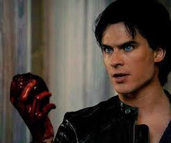 ian. holding a bloody heart. whatevs.