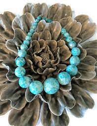Robin Egg Blue Chunky Necklace Chunky Light Blue Summer Necklace Blue White Speckled Necklace Robin Powder Blue Necklace Light Blue Necklace Blue Necklace