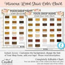 Minwax Stain Color Chart Custom