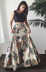 New Flower Floral Print Lehenga Choli Crop Top Skirt Fancy Indian Printed Lengha Ebay Lehenga Designs Indian Lehenga Choli Indian Lehenga