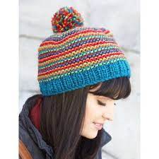Patons Bright Stripes Beanie Knitting Knitting Patterns Easy Crochet Hat