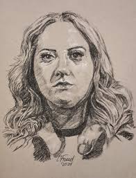 Nice job modeling! Jennifer (first pose). Black and White Charcoal