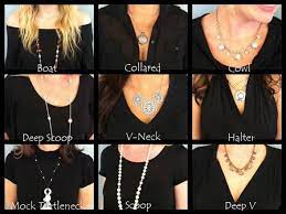 How To Choose Necklaces For Necklines Necklace For Neckline Necklace Guide Fashion