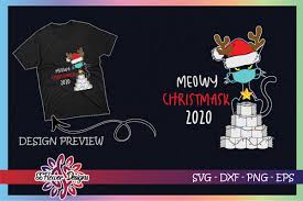 Svg graphics on the web can be animated in a number of ways: Meowy Chrismask 2020 Funny Cat Christmas Graphic By Ssflower Creative Fabrica