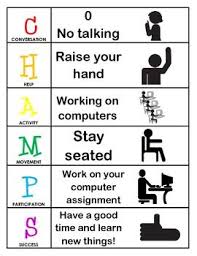 champs behavior and expectations chart computer lab