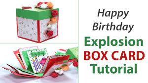 This is the first in a series of videos where i show you how to make an explosion box. Diy Birthday Explosion Card How To Make Exploding Box Card Artsy Fartsy