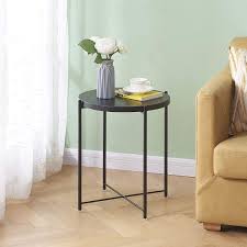Sold and shipped by safavieh. Buy Ovicar Metal Tray End Table Round Accent Coffee Side Table Anti Rust And Waterproof Outdoor Small Side Table Indoor Modern Sofa Side Table Bedside Table For Living Room Bedroom Balcony Black Online