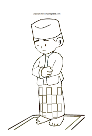Gambar kartun anak perempuan sedang sholat. Gambar Karikatur Orang Sholat