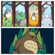 spirit of seasons and totorofoot two cool tshirts for totoro fans each is 토토로