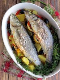 Oven Baked Sea Bass Baked Sea Bass Sea Bass Recipes Whole Fish Recipes